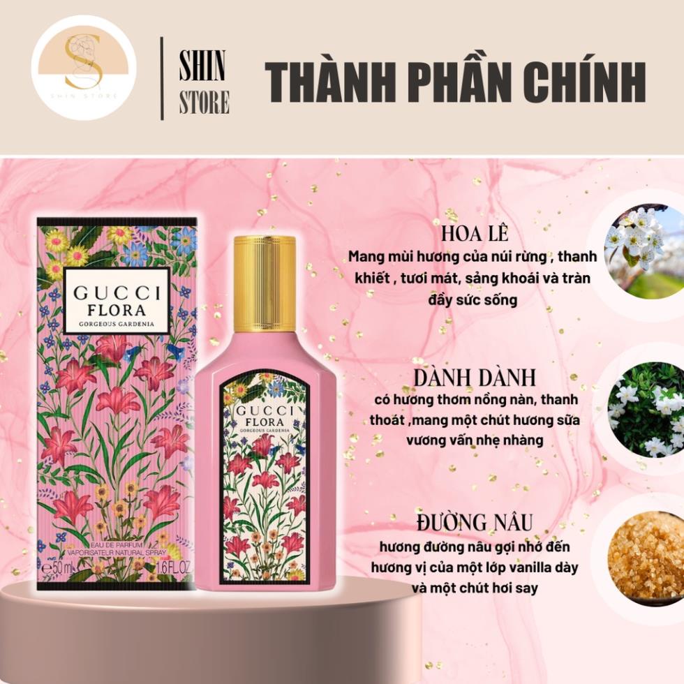 Nước Hoa Nữ Gucci Flora Gorgeous Gardenia EDP 10/100ml - Hương Thơm Ngọt Ngào, Gợi cảm và Nữ Tính