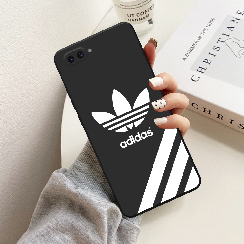 Ốp lưng Oppo A3s / A1k viền vuông TPU in thương hiệu Nike, Adidas