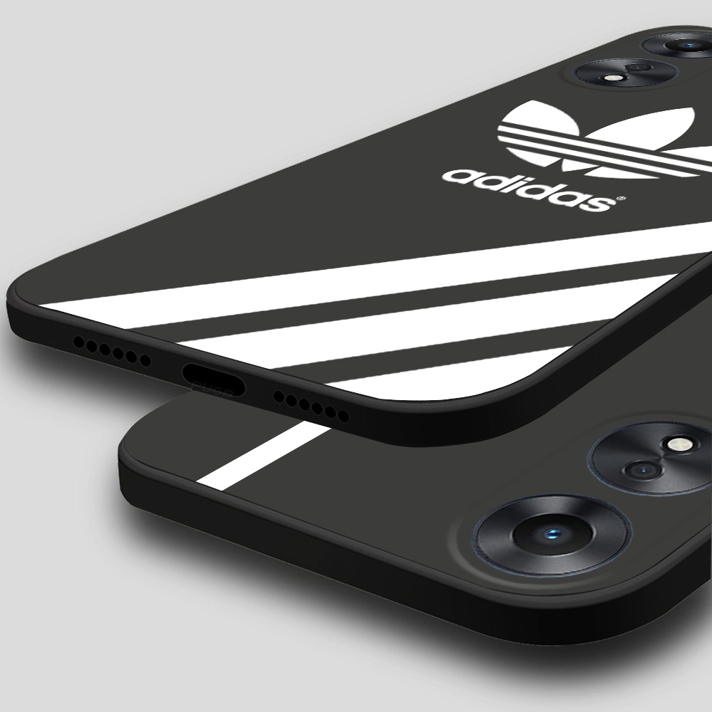 Ốp lưng Oppo A38 4G / A58 4G 5G / A78 4G 5G / A98 5G viền vuông TPU in thương hiệu Nike, Adidas