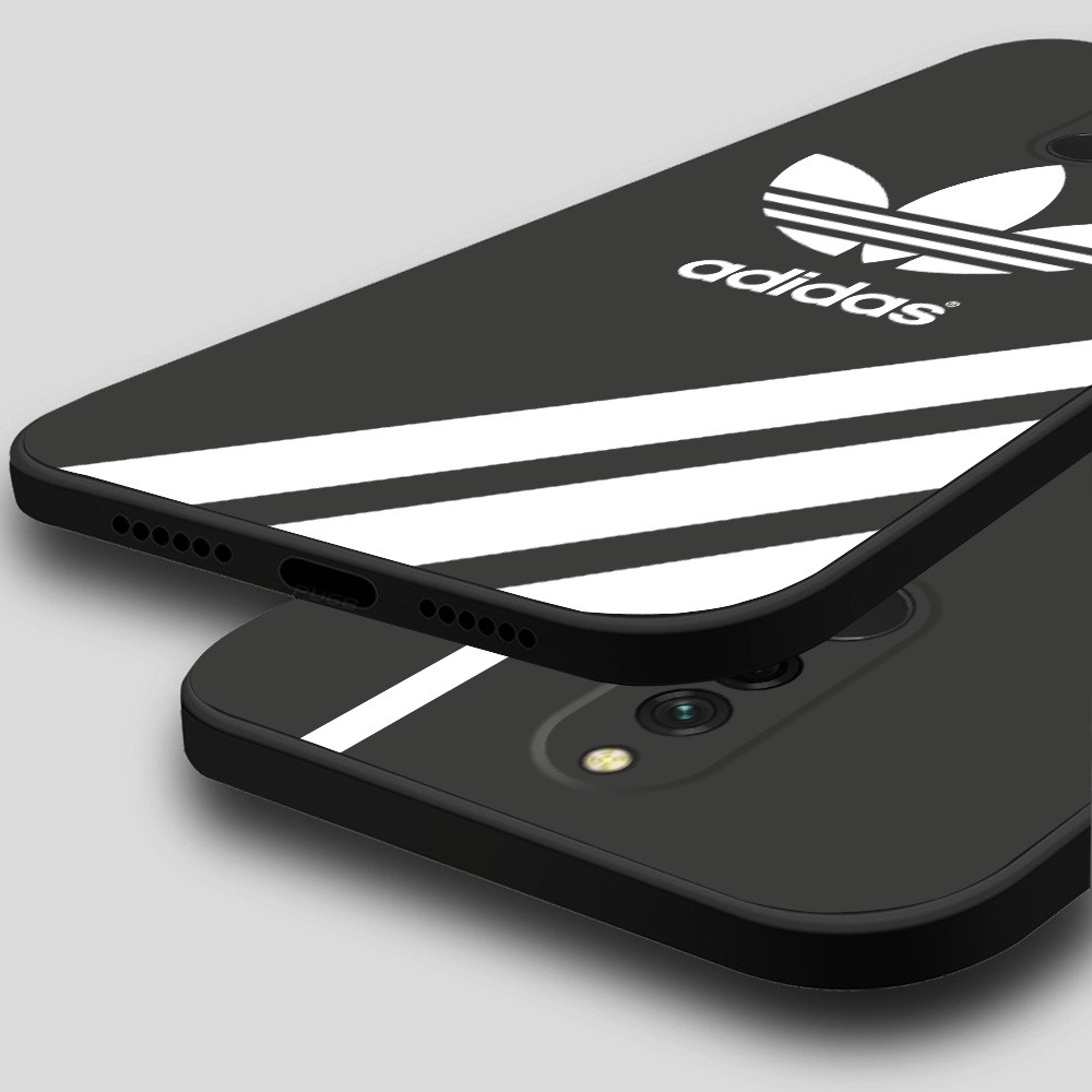 Ốp lưng Xiaomi Redmi 8 viền vuông TPU in thương hiệu Nike, Adidas
