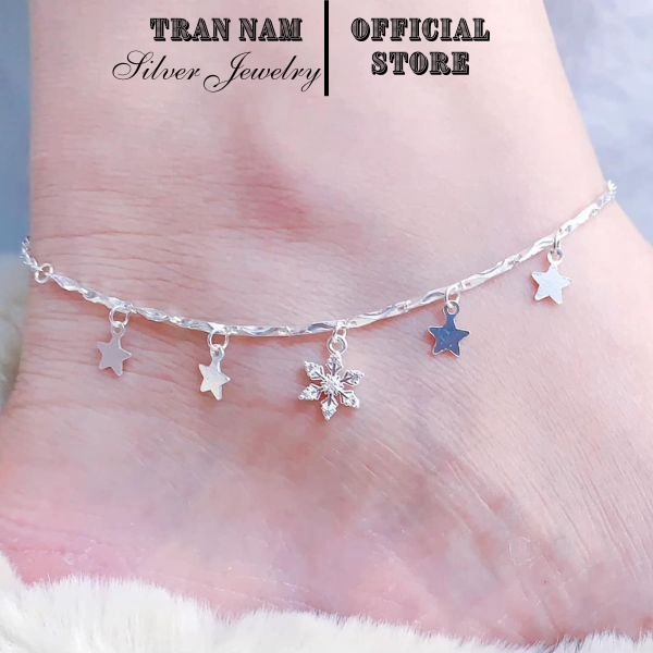 Lắc Chân Bạc Nhiều Mẫu Ngôi Sao Trái Tim Hot Trend - Vòng Chân Bạc Trần Nam Silver