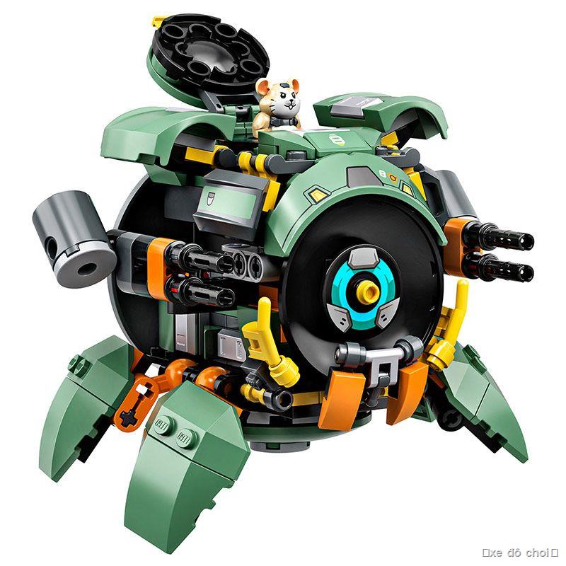 Tương thích với LEGO 75974 khối xây dựng Overwatch Road Fighter Hamster Wrecking Ball Fortress bé trai lắp ráp đồ chơi g