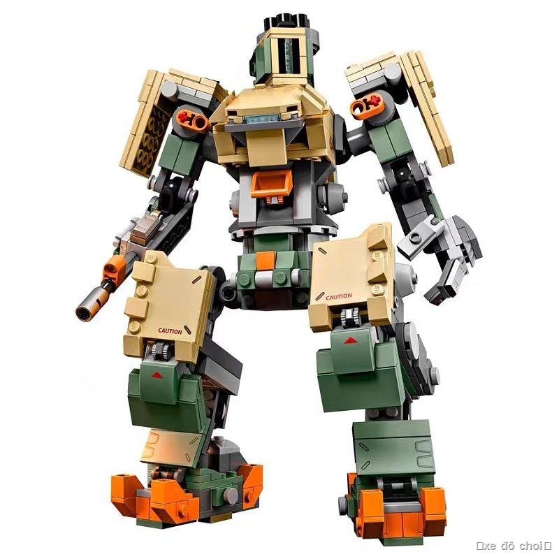 Tương thích với LEGO 75974 khối xây dựng Overwatch Road Fighter Hamster Wrecking Ball Fortress bé trai lắp ráp đồ chơi g