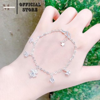 Lắc tay bạc vòng tay bạc nữ chạm khắc tinh xảo nhiều mẫu hot trend - vòng tay bạc minami
