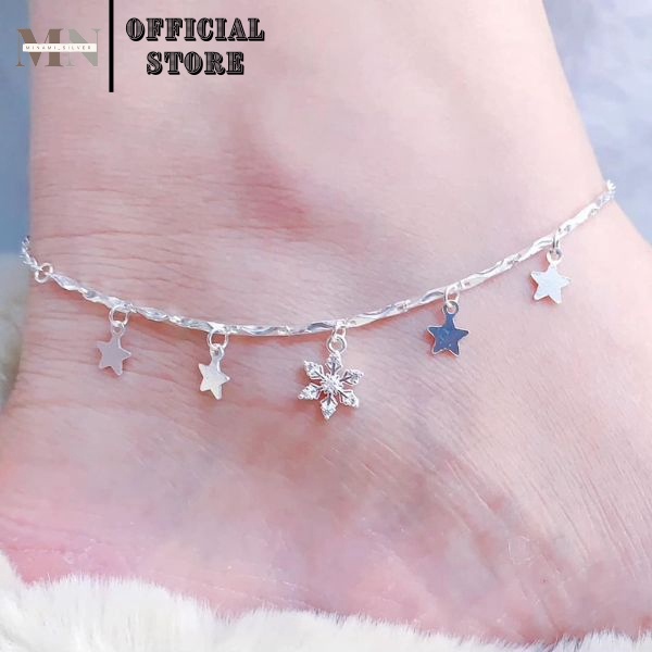 Lắc Chân Bạc Vòng Chân Bạc Nữ Nhiều Mẫu Sự Lựa Chọn Hoàn Hảo Cho Các Tình Yêu - Vòng Chân Bạc MiNaMi
