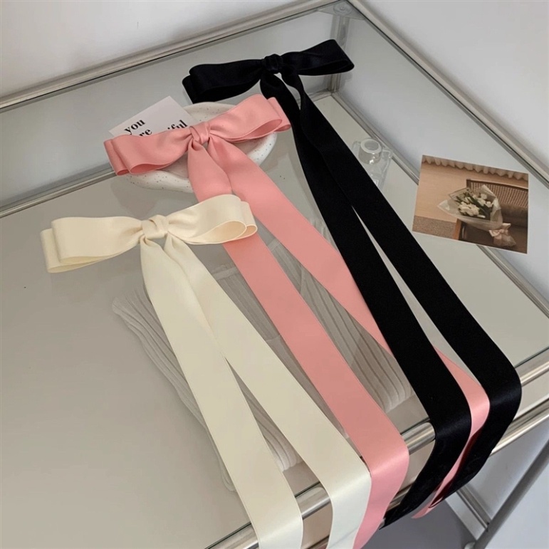 Kẹp tóc nơ to siêu dài thời trang xinh xắn dễ thương dành cho nữ, kẹp đi tiệc đi chơi Vicy NO12