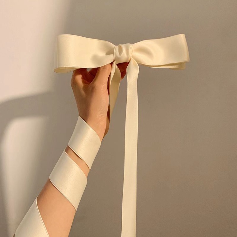Kẹp tóc nơ to siêu dài thời trang xinh xắn dễ thương dành cho nữ, kẹp đi tiệc đi chơi Vicy NO12