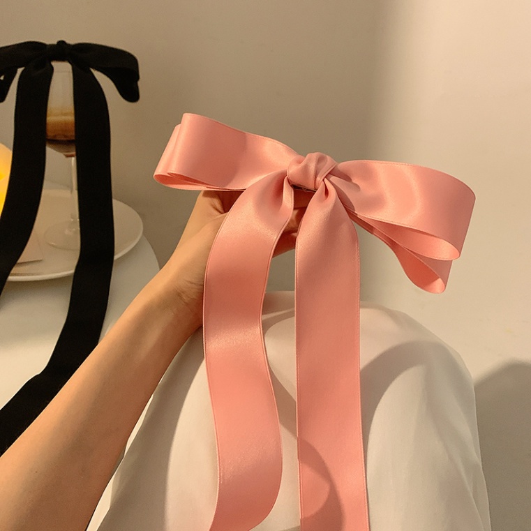 Kẹp tóc nơ to siêu dài thời trang xinh xắn dễ thương dành cho nữ, kẹp đi tiệc đi chơi Vicy NO12