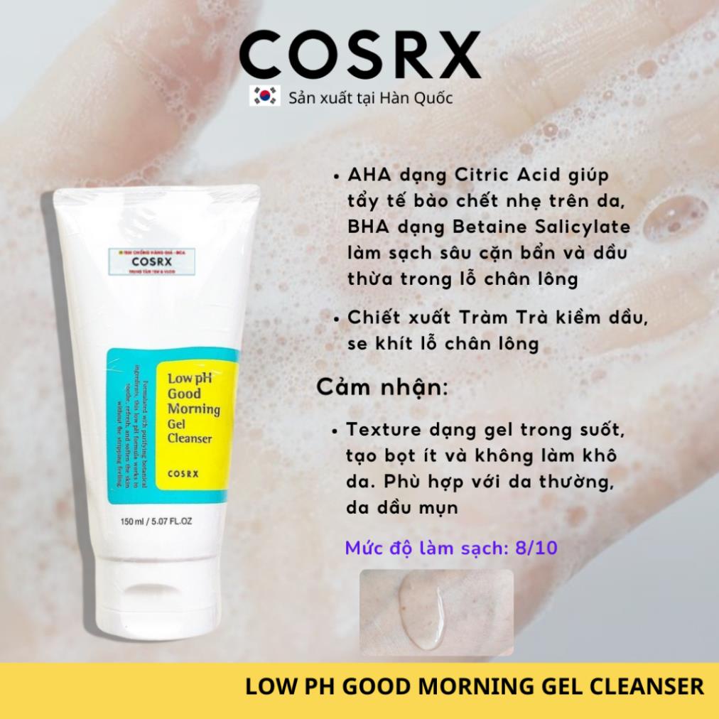Sữa rửa mặt Cosrx - Sữa rửa mặt Cosrx Low pH Good Morning Gel Cleanser | BigBuy360 - bigbuy360.vn