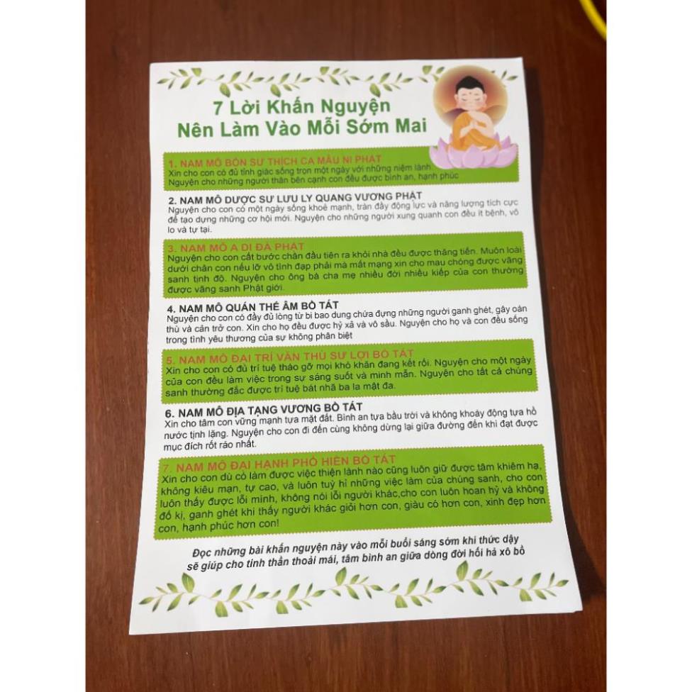 7 lời khấn nguyện nên làm vào mỗi sớm mai A4 rất đẹp