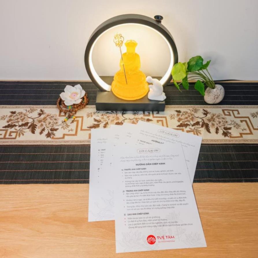 Tờ Hướng dẫn chép kinh cho Phật tử chưa bắt đầu