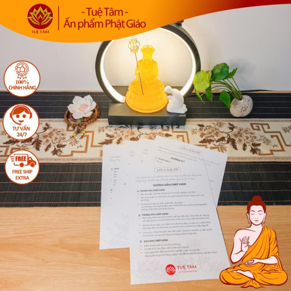 Tờ Hướng dẫn chép kinh cho Phật tử chưa bắt đầu