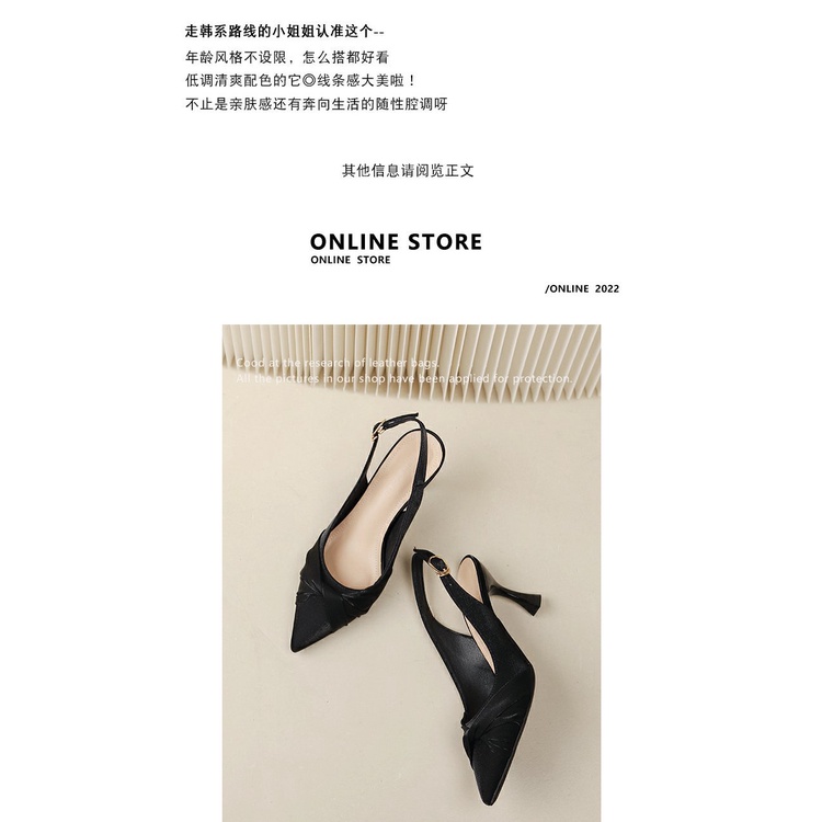 Sandal Cao Gót Mũi Nhọn Thiết Kế Mới Thời Trang Mùa Hè 2023 Dành Cho Nữ