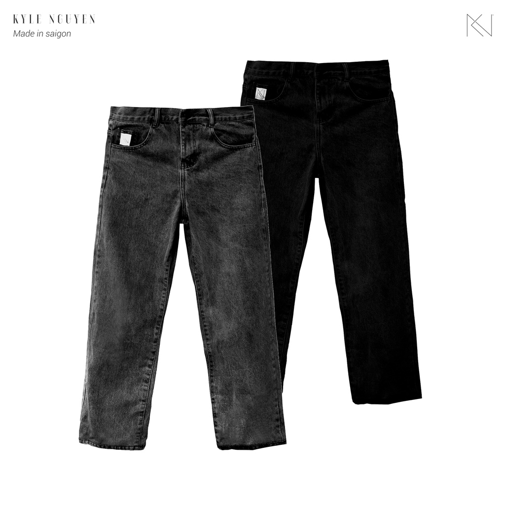 QUẦN JEANS SUÔNG ỐNG RỘNG_XANH - COMFORT JEANS'S KN