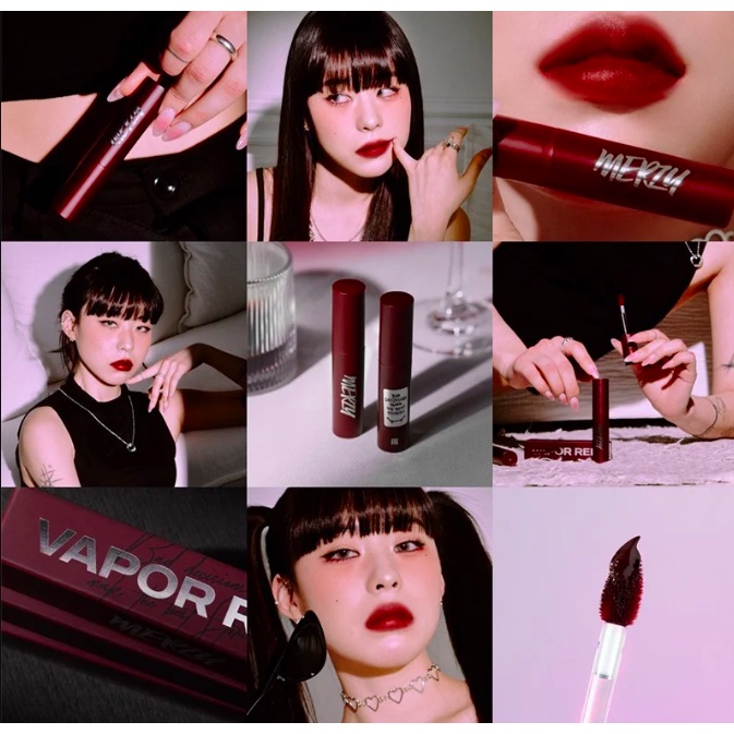 Son Kem Siêu Lì, Mịn Môi Merzy Noir In The Mellow - M13 Vapor Red Red Edition