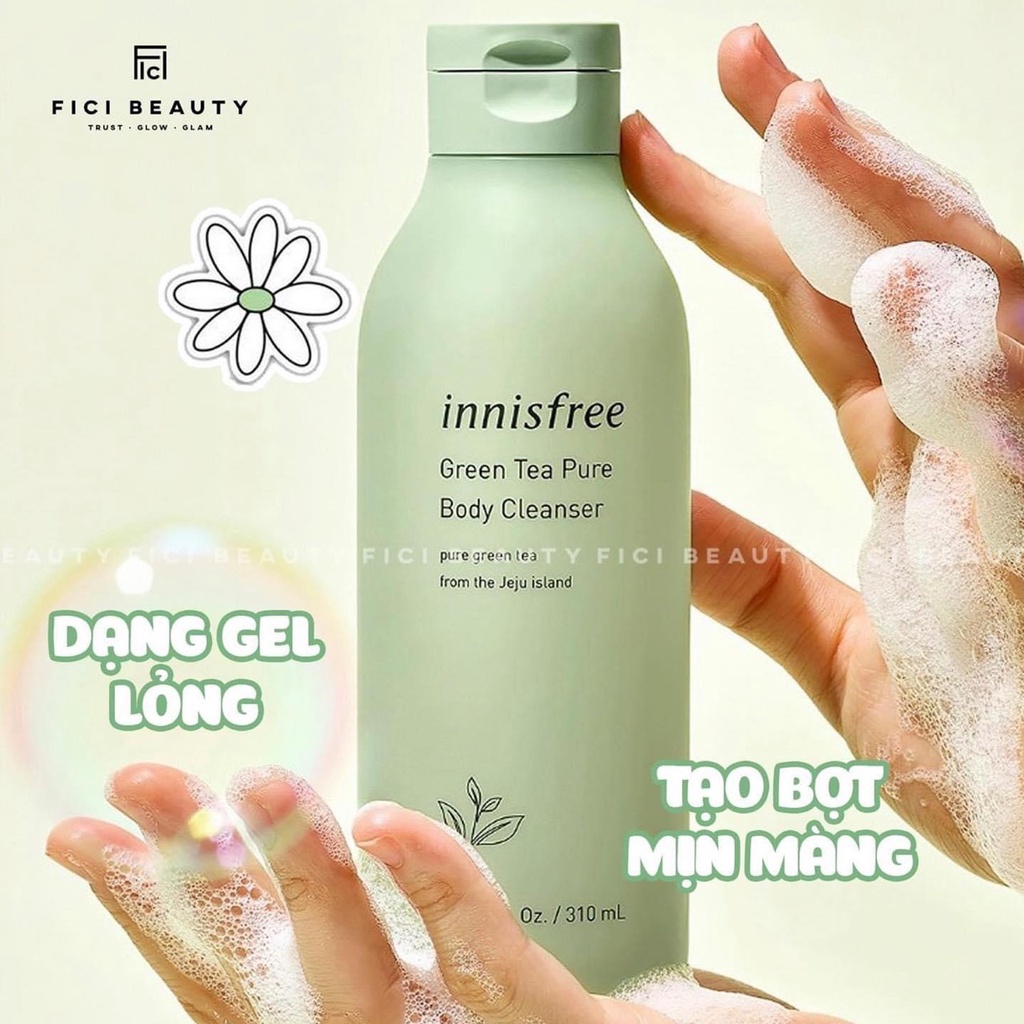 Sữa Tắm Innisfree Body Cleanser Dưỡng Ẩm & Trắng Da 310ml