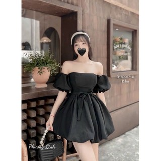 Đầm xòe mini cúp ngực tay ngắn rớt vai 1809