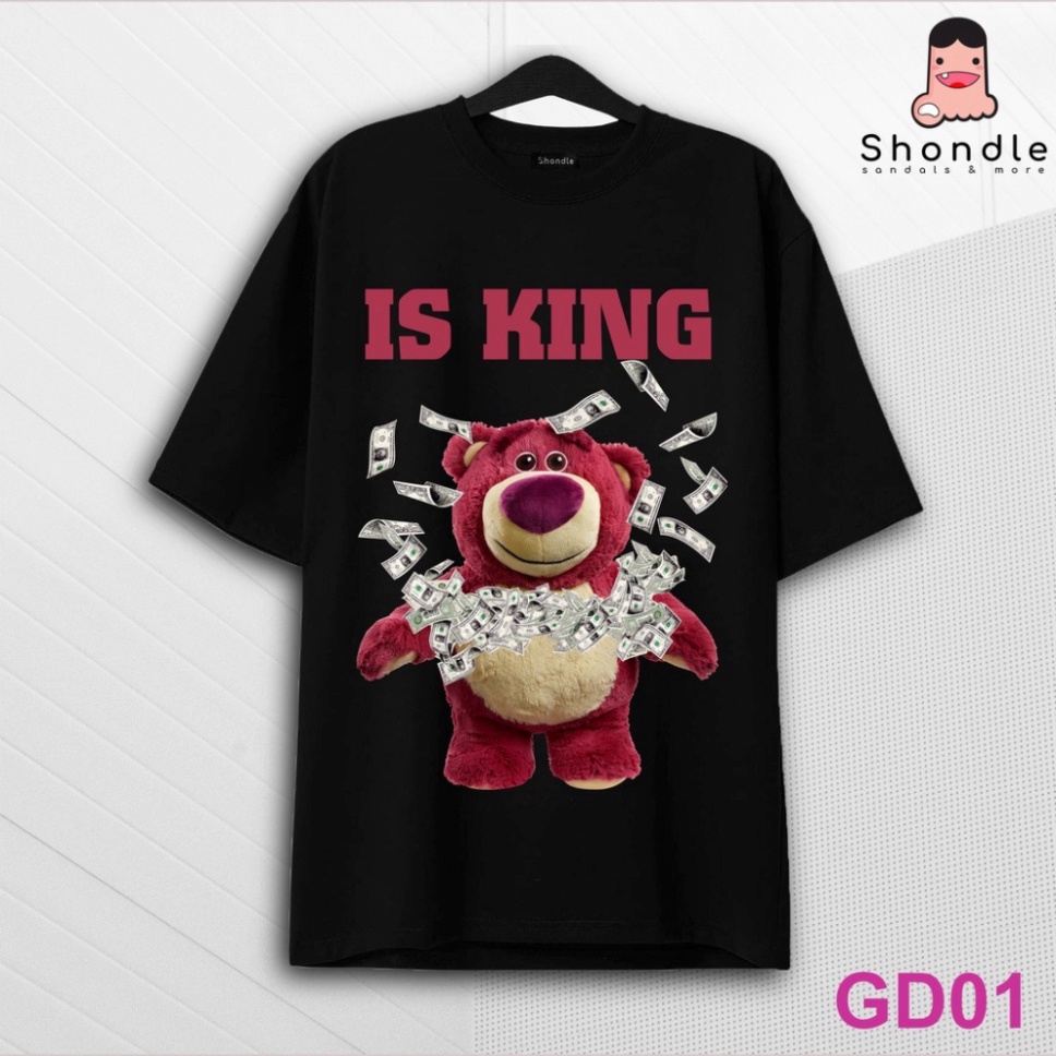 Áo Phông Gấu Dâu Lotso 24 Mẫu Chất Liệu Cotton Co Giãn 4 Chiều Hình In 5D - Áo From Dáng Unisex Nam Nữ Hottend 2