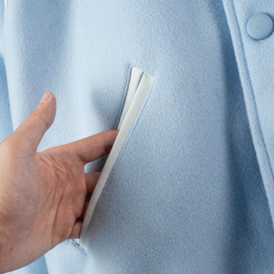 Áo Bomber Teddy Xanh Tay Viền Trắng, Áo Khoác Bomber Xanh Mint Trắng Nỉ