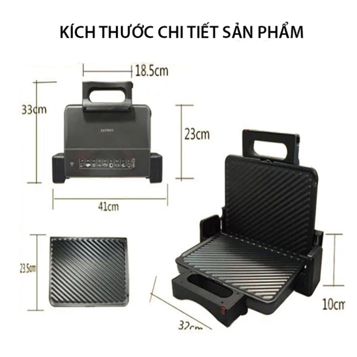 Máy Kẹp Nóng Bánh Mì, Ép Bánh Mì SOKANY SK-855 2000W