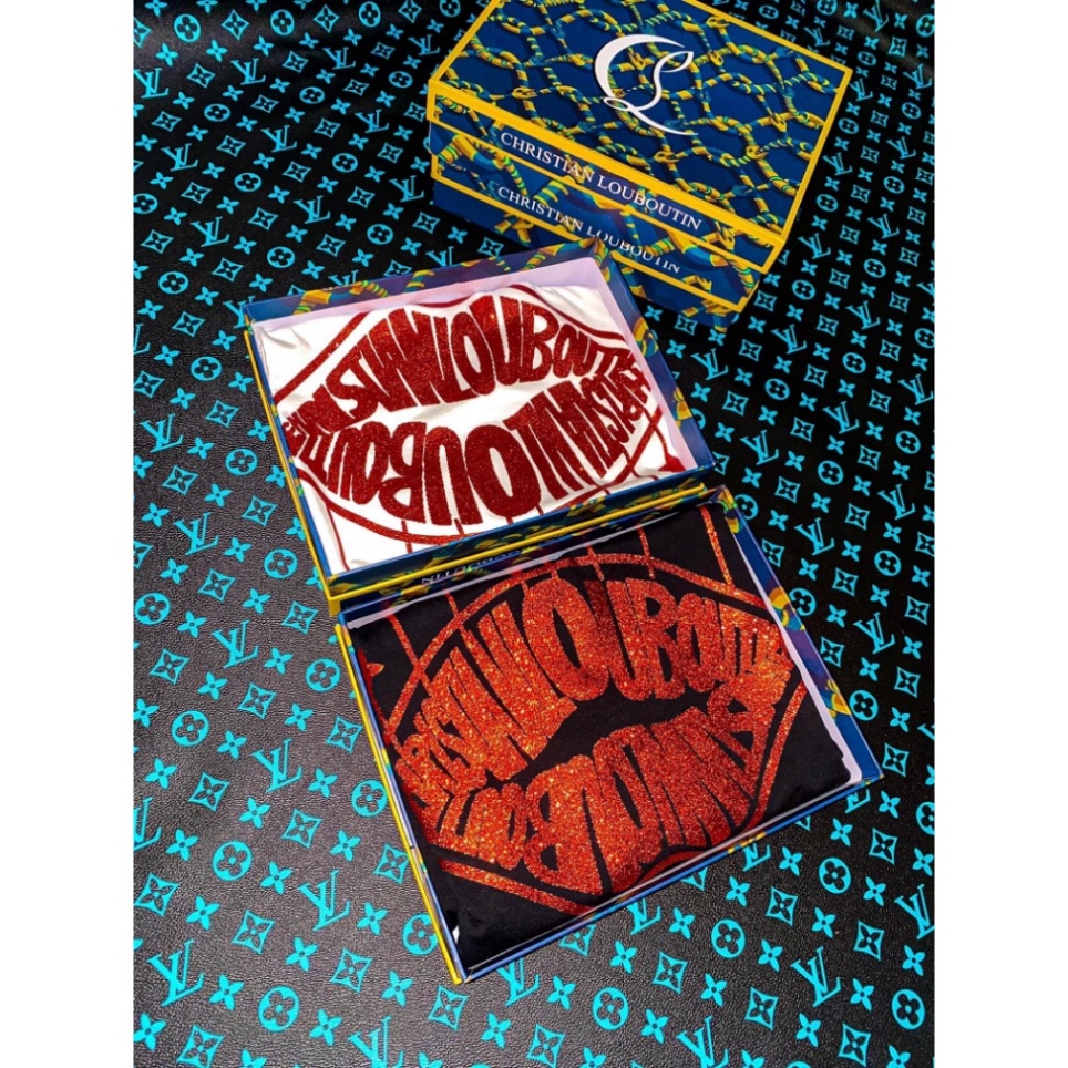 Áo Thun Nam LBT Siêu Cấp In Kim Tuyến Môi Màu Đỏ Chất Liệu Cotton Co Dãn 4 Chiều Cực Chất Cháy Phố Cực Đỉnh