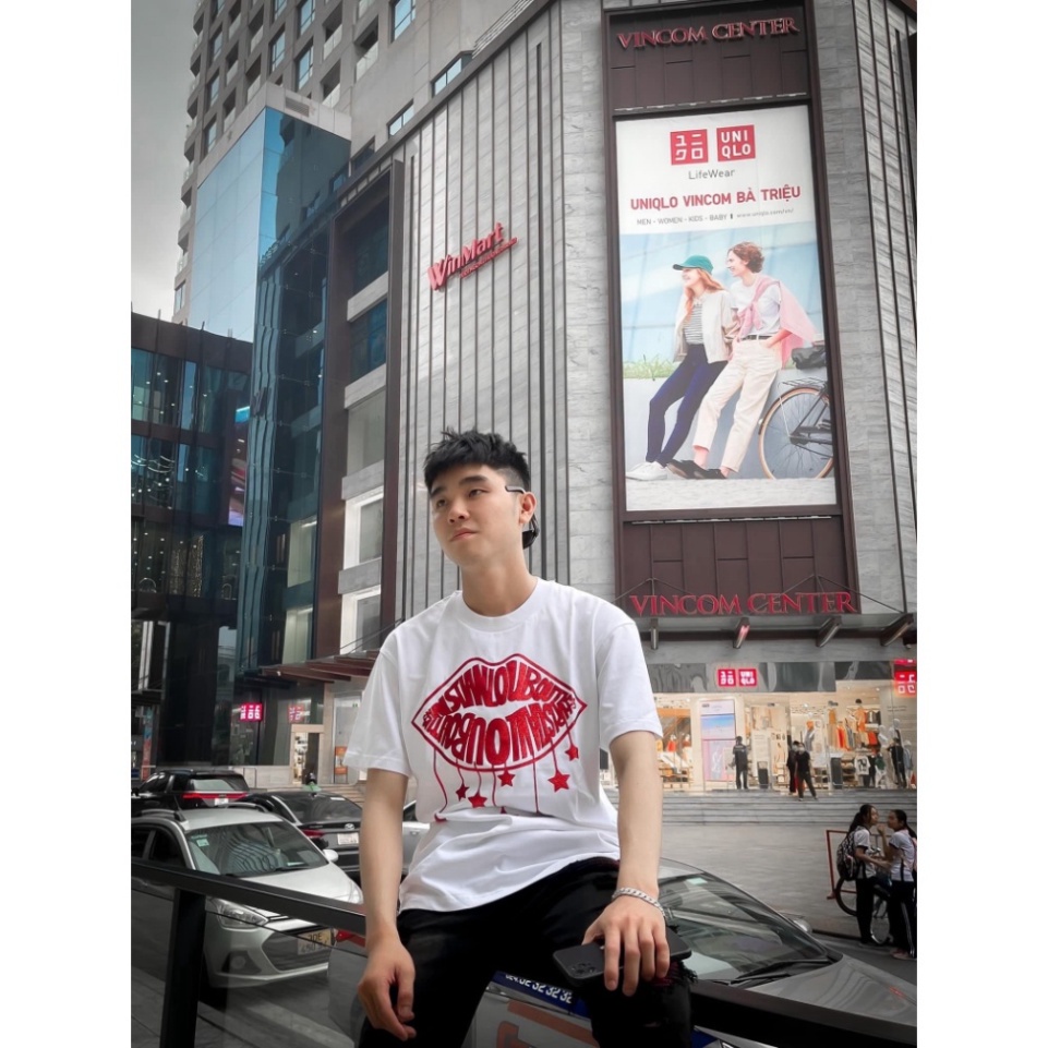 Áo Thun Nam LBT Siêu Cấp In Kim Tuyến Môi Màu Đỏ Chất Liệu Cotton Co Dãn 4 Chiều Cực Chất Cháy Phố Cực Đỉnh