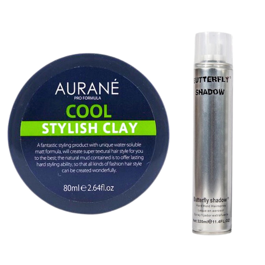 Aurané Cool Stylish Clay và Gôm Butterfly Shadow 320ml - Giữ nếp cả ngày dài