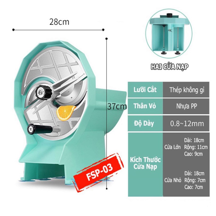 Máy thái hành lá - cắt lát rau củ quả - cắt lát trái cây