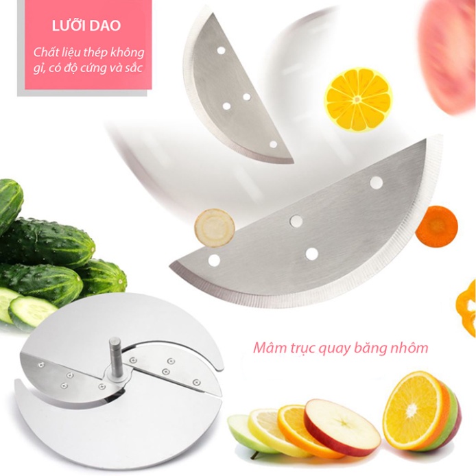 Máy thái hành lá - cắt lát rau củ quả - cắt lát trái cây