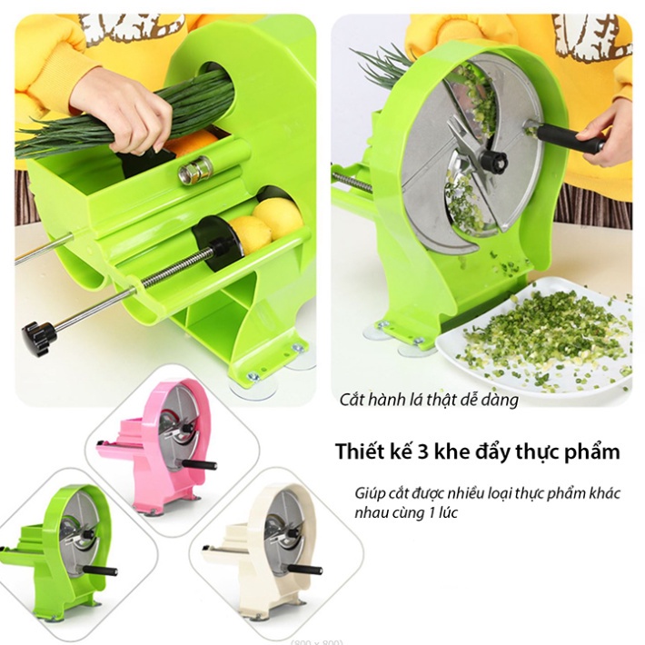 Máy thái hành lá - cắt lát rau củ quả - cắt lát trái cây
