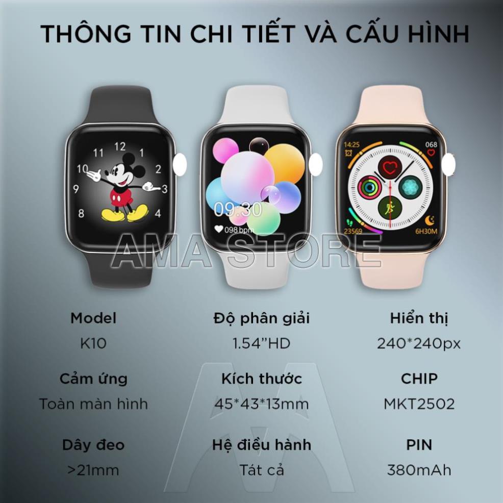 Đồng hồ Thông Minh Smartwatch K10 Gắn SIM độc lập, nghe gọi. Dành cho Mọi lứa tuổi Hàng nhập khẩu | BigBuy360 - bigbuy360.vn