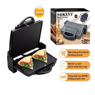 Máy ép nóng bánh mỳ, nướng bánh mì sokany sk-855 2000w