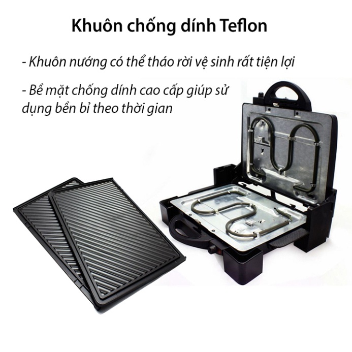 Máy Kẹp Nóng Bánh Mì, Ép Bánh Mì SOKANY SK-855 2000W
