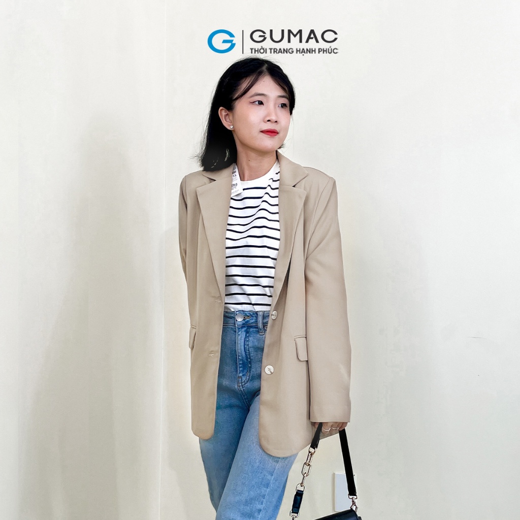 [BST THÁNG 7] Áo blazer 1 lớp thời trang GUMAC AD07055 | BigBuy360 - bigbuy360.vn