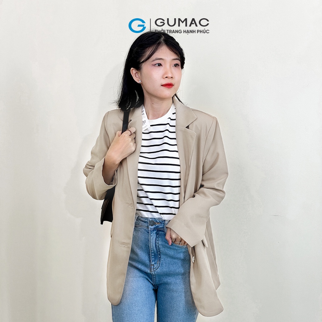 [BST THÁNG 7] Áo blazer 1 lớp thời trang GUMAC AD07055 | BigBuy360 - bigbuy360.vn