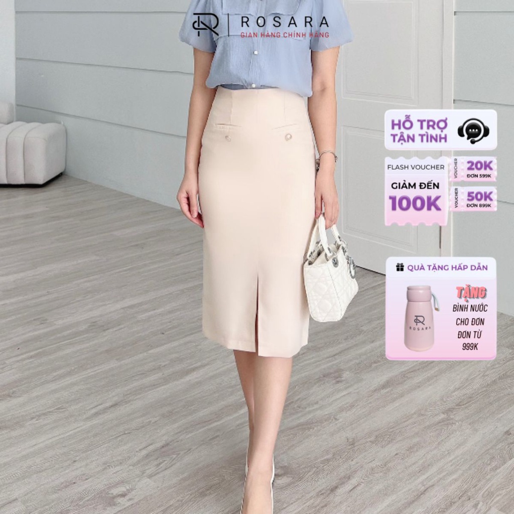 Chân Váy Dài Dáng Bút Chì Ôm Thời Trang Nữ Rosara CV28