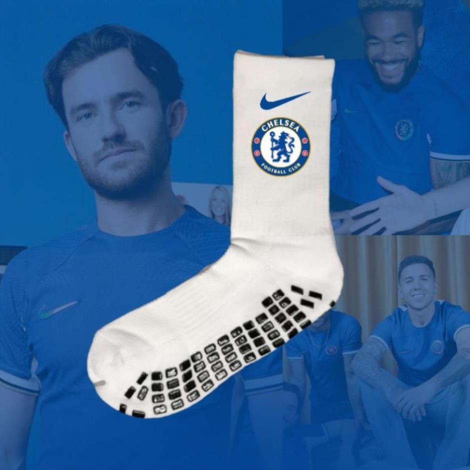 Tất chống trơn, vớ chống trượt đá bóng logo CLB Al-Nassr, Chelsea, Man city, Real, Barca. Mu. Có sỉ. .