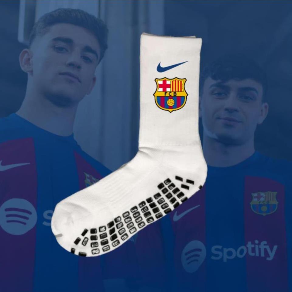 Tất chống trơn, vớ chống trượt đá bóng logo CLB Al-Nassr, Chelsea, Man city, Real, Barca. Mu. Có sỉ. .