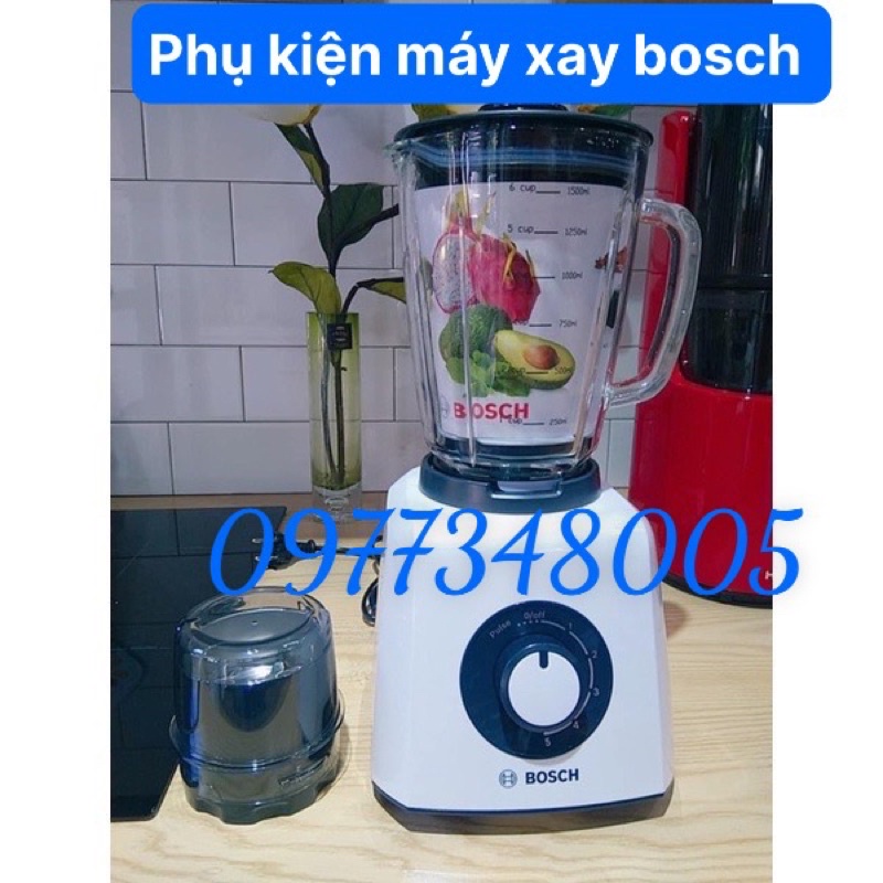 (PHỤ KIỆN MÁY XAY SINH TỐ) CỐI , LY THỦY TINH MÁY XAY SINH TỐ BOSCH MMB33 G5 BGB