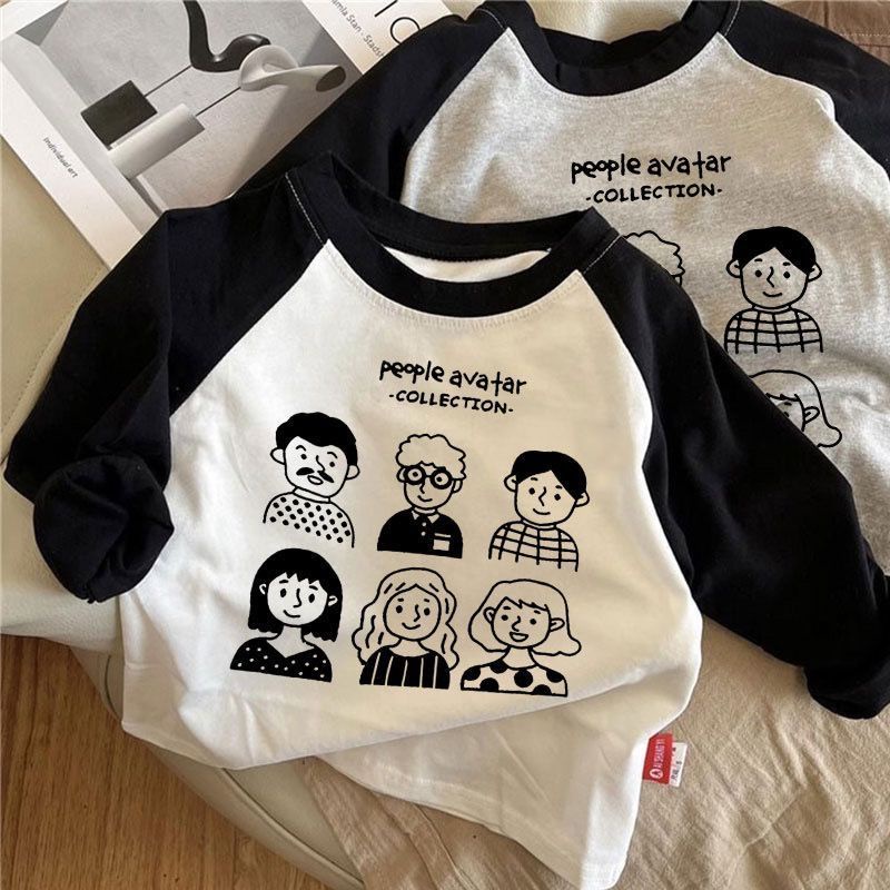 Áo Thun cotton Tay Dài In Họa Tiết Hoạt Hình Thời Trang Xuân Thu Cho Bé Trai Và Gái