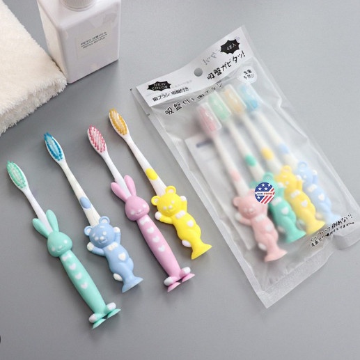 Set 4 Bàn Chải Đánh Răng Xuất Nhật Siêu Mềm Cho Bé
