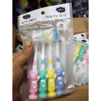 Set 4 Bàn Chải Đánh Răng Xuất Nhật Siêu Mềm Cho Bé