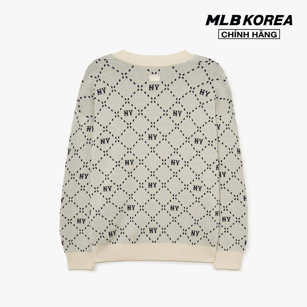 MLB - Áo khoác cardigan unisex cổ V tay dài Dia Monogram 3AKCM0134-50CRD
