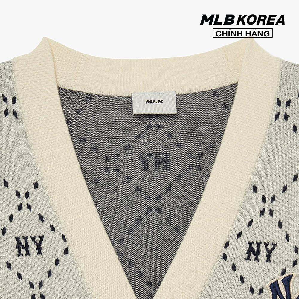 MLB - Áo khoác cardigan unisex cổ V tay dài Dia Monogram 3AKCM0134-50CRD
