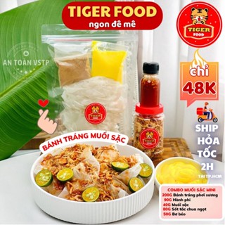 Bánh tráng muối sặc TIGER FOOD Combo bánh tráng phơi sương + sốt tắc + muối xì ke sặc chấm trộn thả ga SIÊU NGON