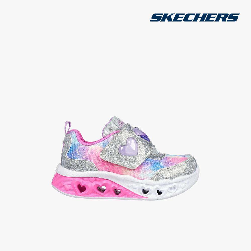 SKECHERS - Giày sneakers bé gái cổ thấp Flutter Heart Lights 302692N-SMLT