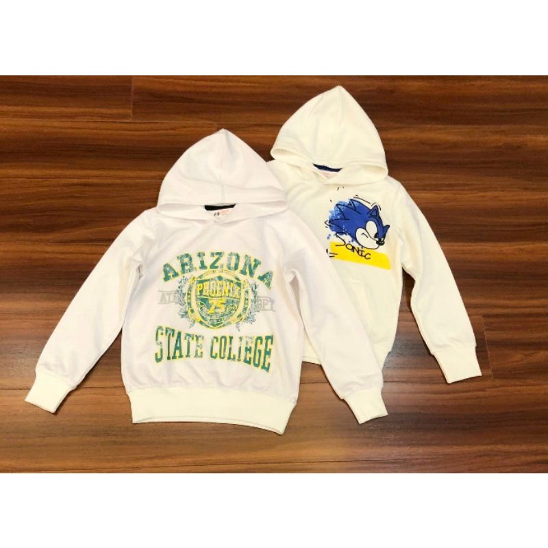 Áo hoodie H.M chất nỉ da cá mềm dành cho Bé trai size đại từ 6/8 đến 14/16