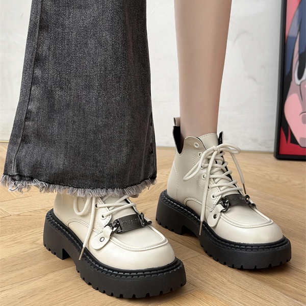 Giày Bốt martin Đế Dày Phong Cách Anh Quốc Thời Trang Mùa Hè Cho Nữ