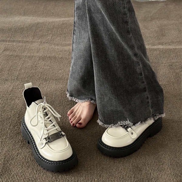 Giày Bốt martin Đế Dày Phong Cách Anh Quốc Thời Trang Mùa Hè Cho Nữ