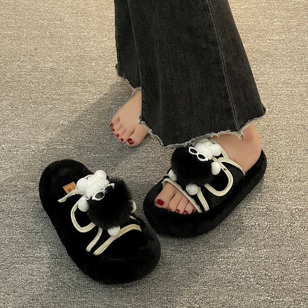 Dép Lông Xù Xinh Xắn Ấm Áp Cho Nữ Mùa Thu Đông Dễ Thương